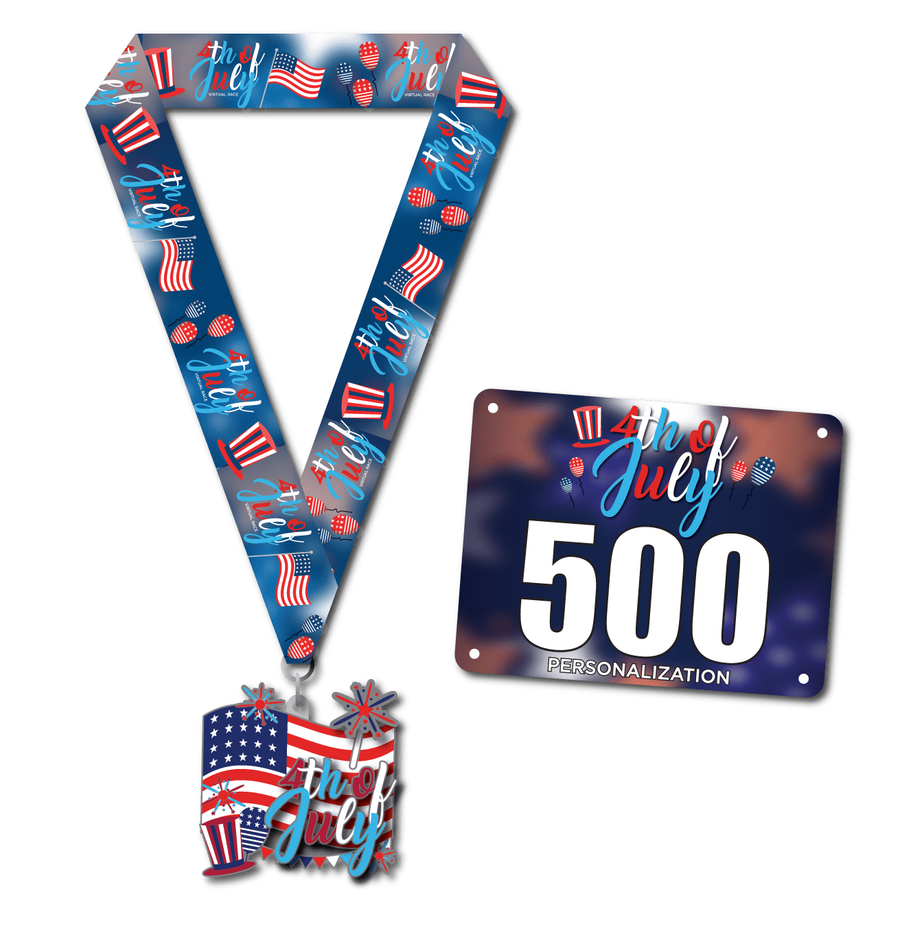 July 4th Medal and Bib